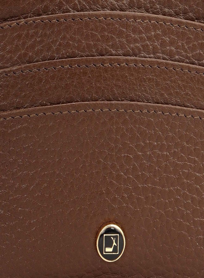 Da Milano Leather Card Holder for Men & for Women - Brown (10126OL) - Image 5